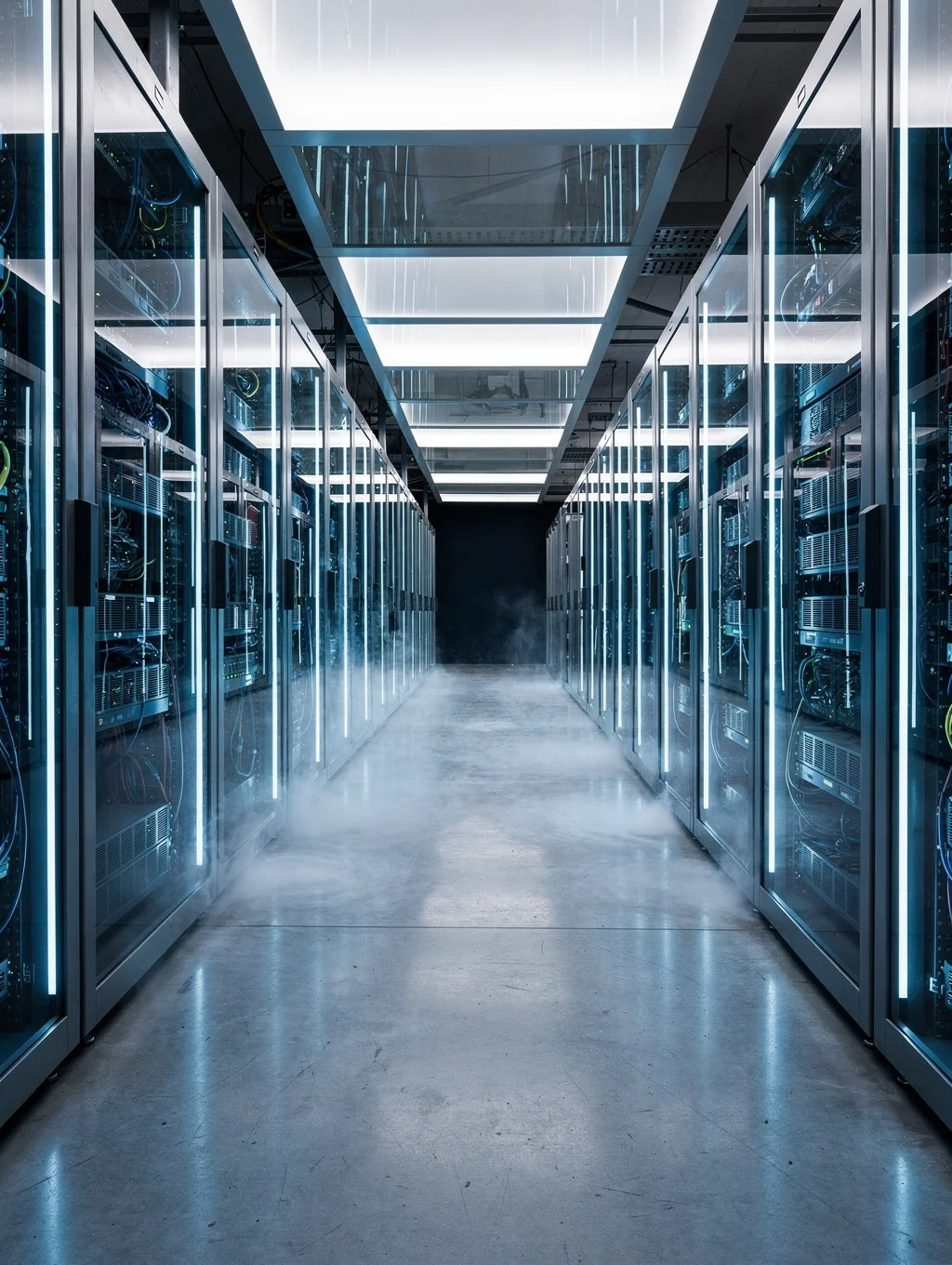 Secure server room infrastructure with high-performance computing hardware